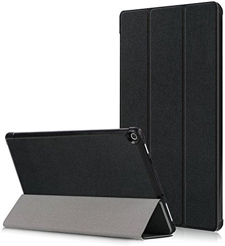 Kepuch Custer Hülle für Fire HD 10 2017/2019 9th,Smart PU-Leder Hüllen Schutzhülle Tasche Case Cover für Fire HD 10 2017/2019 9th - Schwarz