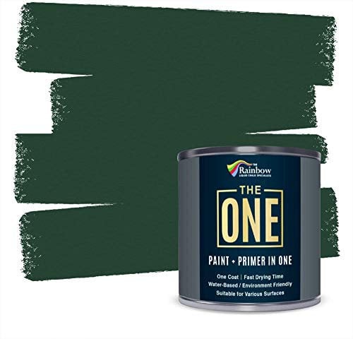 THE ONE All-In-One Paint & Primer - Green Satin, 1 L | Multi-Surface 1 Coat Formula | Easy Indoor & Outdoor Decorating for Home & Garden Walls, Floors & Furniture | Durable, Water-Based & Low VOC