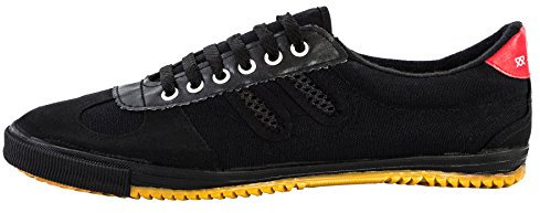 wu designs Shuang Xing Sneaker - Kampfkunst Sport Parkour Wushu Schuhe Schwarz 43