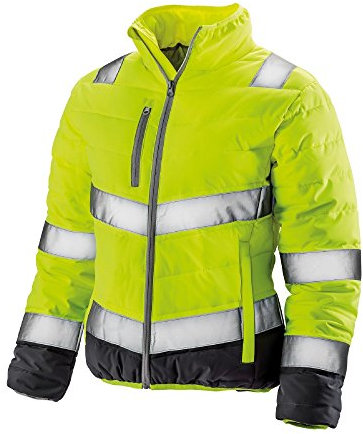 Result Safeguard Damen Warnjacke, leicht gepolstert (M) (Neongelb/Grau)