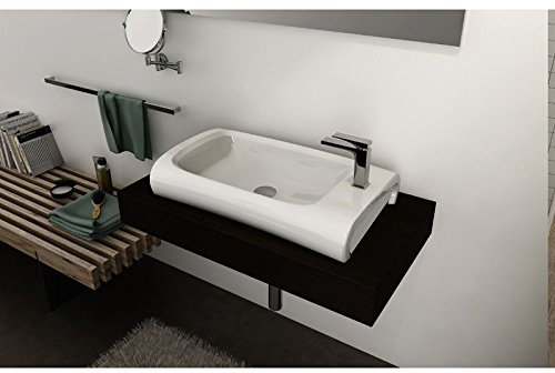 Lavabo Design Hi-Line Apoyo 70 cm de cerámica blanca