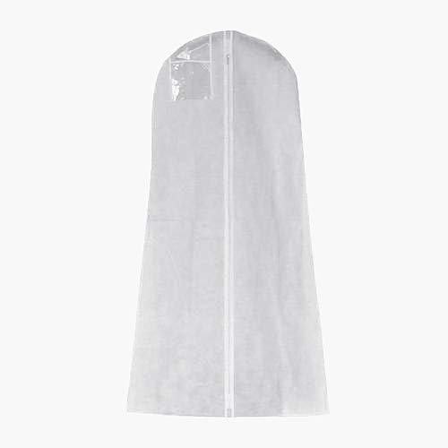Atmungsaktiver Kleidersack Schutzhülle für Brautkleider Abendkleider Anzüge Mäntel Anti-Staub Hochzeitskleid Kleidersack Weiß 160/170 / 180 cm