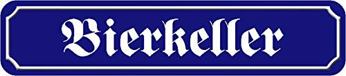 Schatzmix Blechschild Straßenschild Bierkeller Metallschild 46x10 cm Wanddeko tin Sign