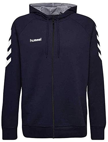Hummel Unisex Kinder Hmlgo Kids Cotton Zip Hoodie Kapuzenjacke, Blau (Marine), 152