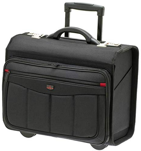 Pilotenkoffer Trolley Aktenkoffer mit Rollen und Laptopfach 15 Zoll Business Laptop Trolley Handgepäck