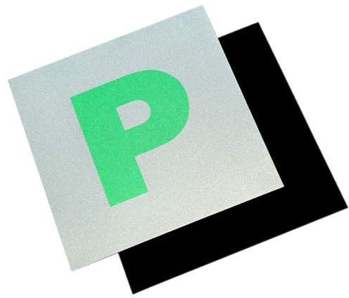 P Plates Magnetic For New Driver, Reflective New Driver P Plates For Car,Extra Thick 2 Pieces Pack,Reusable Multi-Functional Stickers For Non Iron Surface, Excellent Gift Packing