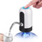 Wasserflasche Pumpe USB wiederaufladbar Automatisch Trinkwasserpumpe Tragbar Elektrischer Wasserspender Wasserflaschenschalter Trinkspender Dispenser Filter mit 5 Gallonen Überlaufschutzkappen Weiß