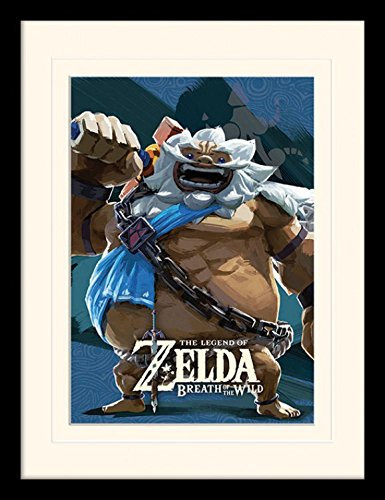1art1 The Legend of Zelda Poster Breath of The Wild, Divine Beast Vah Rudani Gerahmtes Bild Mit Edlem Passepartout | Wand-Bilder | Im Bilderrahmen 40x30 cm