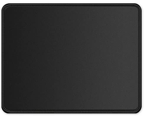 ITNRSIIET Tappetino per Mouse, 26x21cm, Base in Gomma Antiscivolo, Bordi cuciti resistenti, Compatibile con Mouse Ottici, Wireless e Laser, Design Moderno, Nero