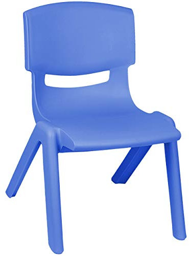 alles-meine.de GmbH Kinderstuhl/Stuhl - Farbwahl - blau - Plastik - bis 100 kg belastbar/kippsicher - für INNEN & AUßEN - 0-99 Jahre - stapelbar - Garten - Kindermöbel für ..