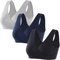ZUMIY Maternity Nursing Bras, Seamless Maternity Bra for Pregnancy & Breastfeeding, Comfortable Wireless Bra Night Sleep Top (XXL, Black+Grey+Navy blue/3pack)