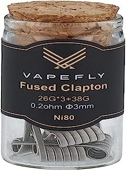 Vapefly Fused Clapton Ni80 Prebuilt Coil für e-Zigarette, 0,2 Ohm, 6 Stück