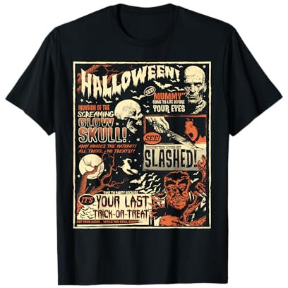 Vintage Horror Film Poster Horror Terror Alte Zeit Halloween T-Shirt
