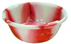 Red Tie-dye Design Multipurpose Circular Round Plastic Washing Up Bowl Basin Tub Kitchen Plastic Wash Basin Mixing Sink Bowls Washing Tub Washing Basket Cleaning Tidy Organisers (10 INCH)