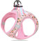 HEELE Hundegeschirr Hunde Kleine Hundegeschirr Anti Zug Atmungsaktiv Brustgeschirr No Pull Sicherheitsgeschirr Reflektierend Einstellbar Weich für Kleine Hunde Gehen Laufen Training, Blume Pink, L
