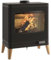 Invicta schwarzer 9kw holzofen aus gusseisen p610449