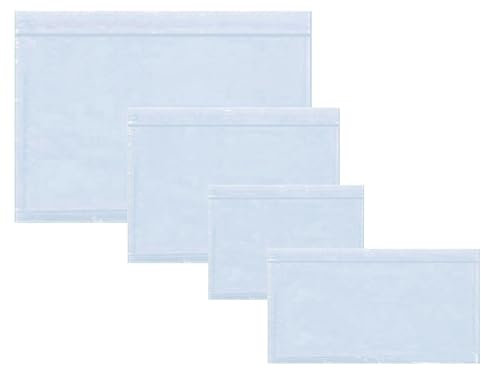 PACKY - Lieferscheintaschen Selbstklebend - Dokumententasche Paket A6 A5 A4 Oder DL - Transparente Versandtaschen - Documents Enclosed - Zoll Dokumententasche - DL | 225 x 122 mm - 100 Stück