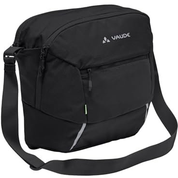 VAUDE Cycle Messenger M - Messengertasche zum Radfahren mit 15 Liter Volumen - inkl. Regenhülle und Laptopfach, Schwarz