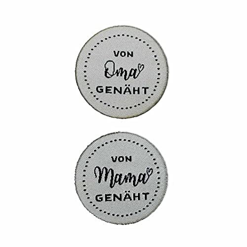 Etiquetas para planchar cosidas por la abuela/cosidas por mamá – Cantidad de 100 unidades/35,35 €