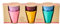 Rice - 6 Melamine Espresso Cups Dance Out Colors