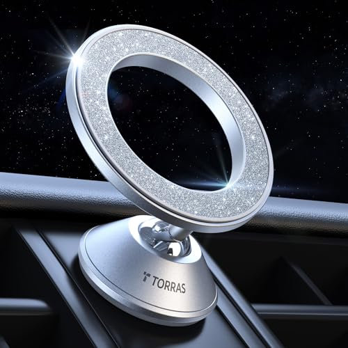 TORRAS MagSafe Car Mount [A Snap] Magnetic Phone Holder for Car Phone Mount for Car Dashboard Easy Use Hands Free iPhone Car Mount Cell Holder for iPhone 14 13 12 Pro Max Plus Mini MagSafe Case & All