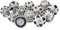 Ajuny Lot de 12 Boutons en Céramique Noirs et Blancs Peints à la main Motif Floral pour Armoires de Cuisine Armoires de Salle de Bain Tiroirs Coffre Poignées en Poterie Boutons Décoratifs