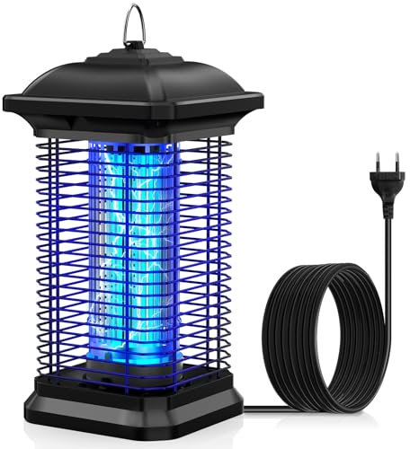 Lampada Antizanzare Elettrica, 18W 4000V UV Zanzariera Elettrica Impermeabile IPX4, Repellente per Zanzare Range 100m² Riducendo Efficacemente gli Insetti Volanti per i Giardini del Patio