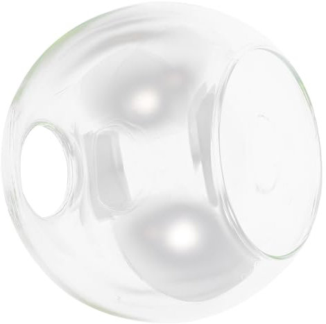 ETHZZLE Glass Pendant Light Shade Replacement Dual Opening Globe Lampshade for Chandelier Ceiling Lamp and Wall Sconce Glass Cover for Decor