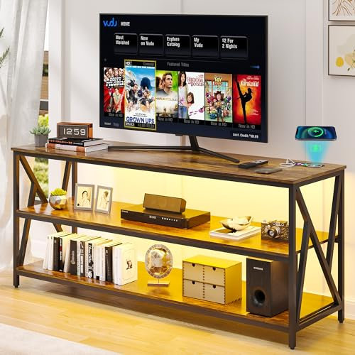 Lvifur TV-Ständer TV Schrank mit LED-Beleuchtung,Fernsehschrank Lowboard Sideboard fur bis zu 65 Zoll,TV Fernsehtisch Für Wohnzimmer(40 x 140 x 60 cm)