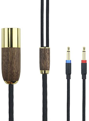 NewFantasia 4-pin XLR Balanced Cable 7N OCC Copper Single Crystal Silver Plated Cord Compatible with Denon AH-D7200 AH-D7100 AH-D9200 AH-D5200, for Focal Elear Headphone Walnut Wood Shell