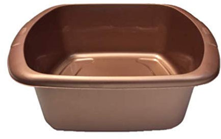 Generic Aurora - WF Rectangular Washing Up Bowl Plastic Kitchen Heavy Duty Basin Sink Large (Gold)