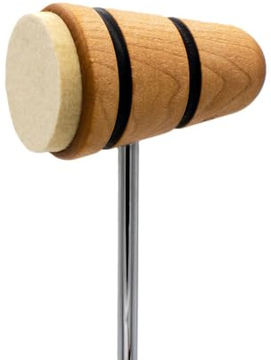 Low Boy Bassdrumschlägel aus Holz / Filz, vielseitiger mittelschwerer Bassdrum-Schlägel mit robuster Filzoberfläche und Stahlstangen in Luftfahrtqualität