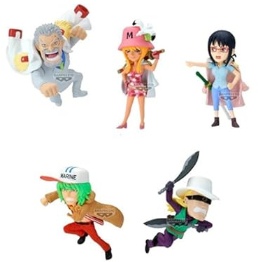 Banpresto BANDAI - Figur World Collectable Figure - One Piece - A - 7cm - (5 Verschiedene Figuren - einzeln verpackt) -BP28700P