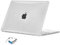 BlueSwan Compatible with MacBook Air M2 M3 M4 13 inch Case 2025 2024 2022, A3240 A3113 A2681, Hard Shell Protective Cover for Mac macAir 13.6 with USB Adaptor - Glitter Crystal Clear
