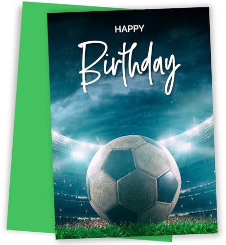 Fußball-Geburtstagskarte für Jungen – perfekte Happy Birthday Karten für jedes Alter, Jungen oder Jungen, Fußball-Geburtstagskarte, Junge