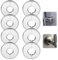 4 Pcs Shower Pipe Cover Plate, Wall Split Flange Pipe Covers Silver, Stainless Steel Round Escutcheon Plate for Decorative Pipe Wall Holes (28 mm/ 35 mm Diameter)