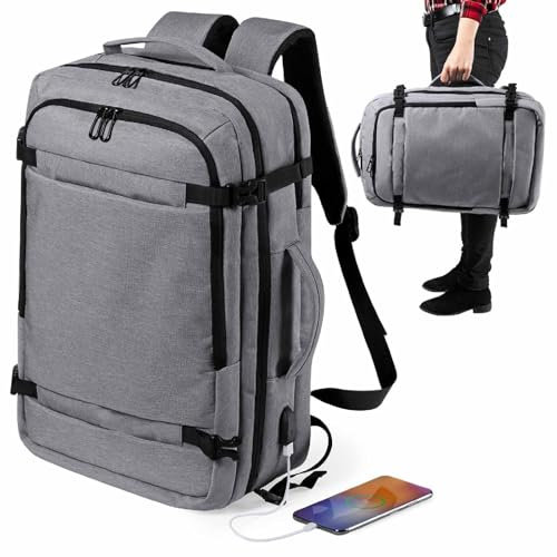 Adri Mochila para Portátil 17 Pulgadas, USB, Antirrobo, Mochila Unisex, Ideal para Viaje y Trabajo
