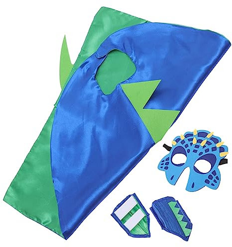 TOYANDONA 1satz Junge Mädchen Dinosaurier Cosplay Kostüm Mit Umhang Und Maske Material Für Kindergeburtstag Halloween Und Karneval Bequem Und Hautfreundlich