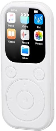 MP3-spelare med Bluetooth 5.4, 2,01-tums skärm, röstinspelning, 128 GB utbyggbart lagringsutrymme, bärbar musikenhet för löpning och resor (med 16 GB-kort)