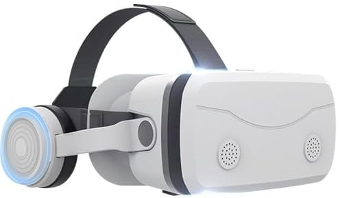 VR Goggles - 3D-Virtual-Reality-Brille, verbessertes Filmerlebnis und Spiele von intelligenten visuellen Geräten, Compact Viewer Head Stra, Interaktion von PC-Telefonen