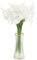 sourcing map 20pcs Artificial Calla Lily Fake Silk Flowers Bouquet Real Touch for Home Garden Wedding Party Decoration, White