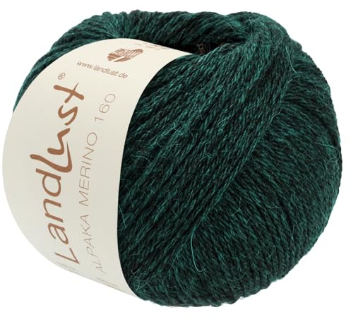 LANA GROSSA Landlust Alpaka Merino 160 | Klassisch verzwirntes Garn aus Merino & Alpaka | Handstrickgarn aus 50% Schurwolle & 50% Alpaka (Baby) | 50g Wolle zum Stricken & Häkeln | 160m Garn FB 447