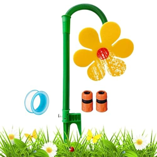 Crazy Daisy Sprinkler - 720° Rotating Sunflower Lawn Sprinkler | Garden Sprinkler with Hose Connection for Yard & Outdoor Cooling | Fun & Efficient Watering Solution | Sprinklers for Lawns