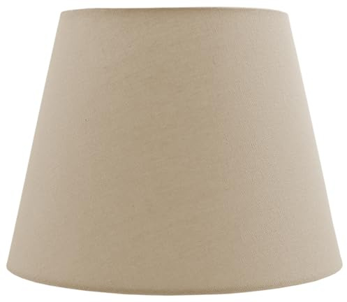 25 cm Lampenschirm, Kegel, Baumwollstoff mit weißer PVC-Rückseite, handgefertigtes Produkt, für Tischlampe, Stehlampe Rot (Champagner)