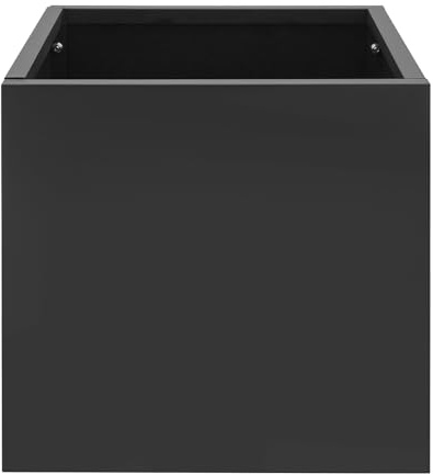 KKVUIIFF - Florero grande cuadrado para jardín, maceta alta para plantas, para interiores y exteriores, 60 x 60 x 60 cm (Negro)