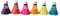 Badminton Shuttles/ Federbälle 6er Pack / farbig
