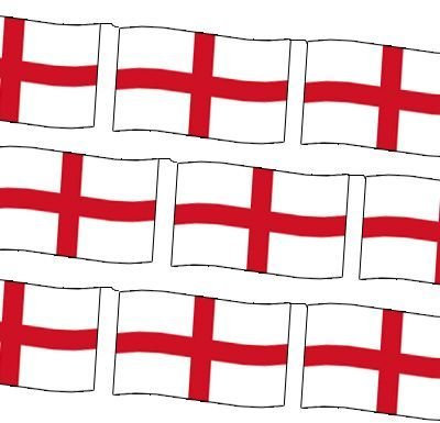 Henbrandt St. George's Cross Flag Bunting (Pack of 3)