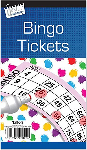 6 x Just Stationery Bingo Tickets Bingo Book Colour May Vary