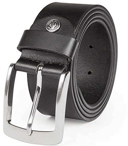 LINDENMANN Leder-Gürtel Herren 40 mm breit, Gürtel Herren Vollledergürtel schwarz/dunkelbraun, Größe/Size:Bundweite 165 cm Gesamtlänge 180 cm W 65 7XL, Farbe/Color:braun