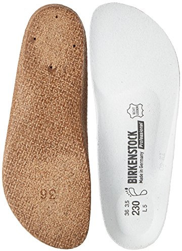 Birkenstock 1201686-39 Ersatzfußbett für Arbeitsschuhe PU Clogs A 630/640 Gr. 39, EU, Weiss Braun